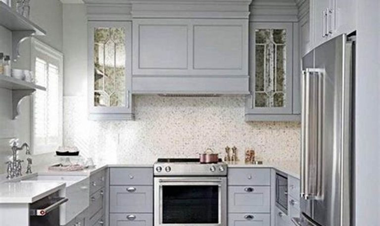 light gray kitchen cabinets